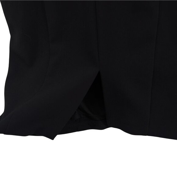 WHBM Sheath Cocktail Dress Solid Black Ponte Sleeveless Knee Length Size 8 - Picture 11 of 11